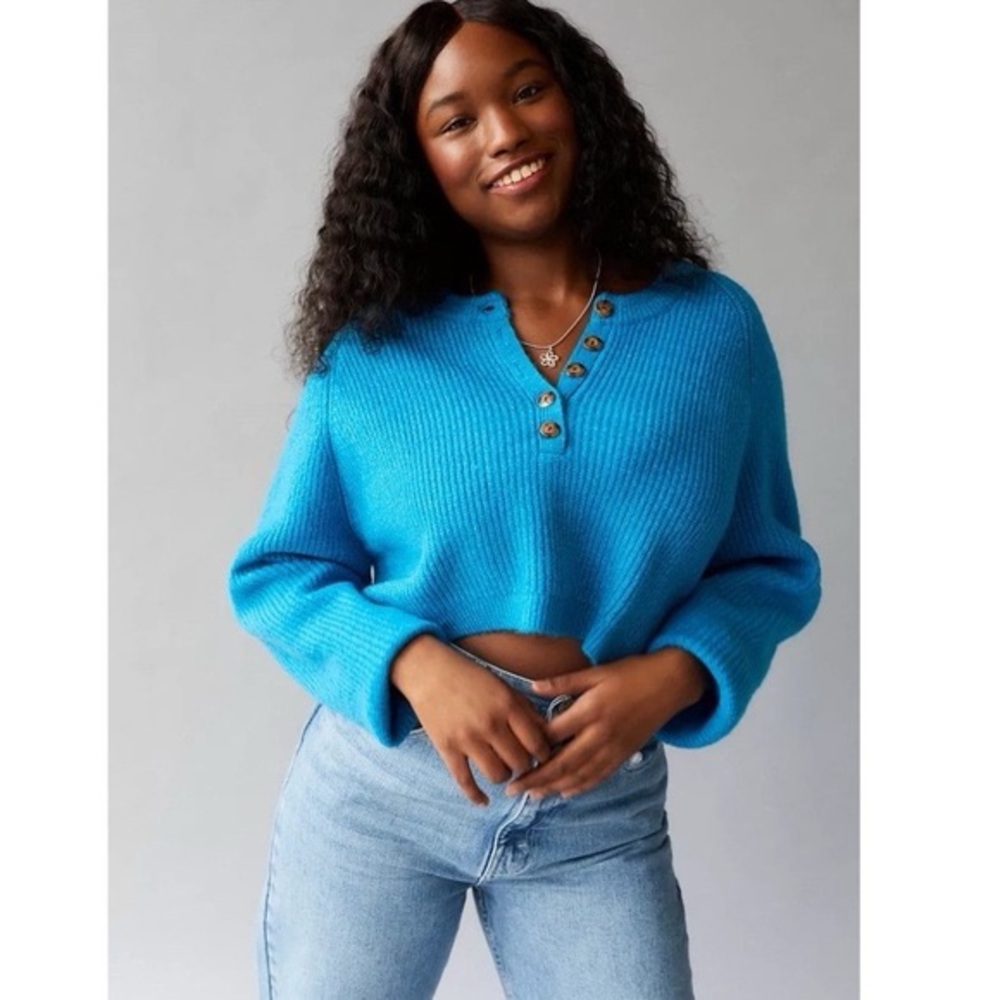 BDG Vibrant Blue Knit Cardigan